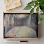 Undead Elegance: Waterverf Zombie Gezicht Decoupag Tissuepapier (Geschenk)