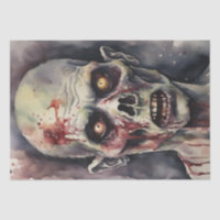 Undead Elegance: Waterverf Zombie Gezicht Decoupag