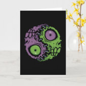 Undead Harmony: Zombie Yin Yang Symbool Kaart (Gele Bloem)