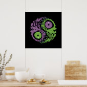 Undead Harmony: Zombie Yin Yang Symbool Poster (Keuken)