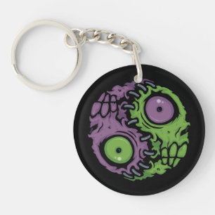 Undead Harmony: Zombie Yin Yang Symbool Sleutelhanger