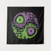 Undead Harmony: Zombie Yin Yang Symbool Wandkleed (Voorkant (horizontaal))