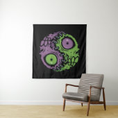 Undead Harmony: Zombie Yin Yang Symbool Wandkleed (In situ)