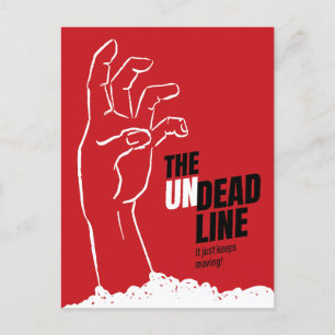Undeadline -  poster voor horrorfilms briefkaart