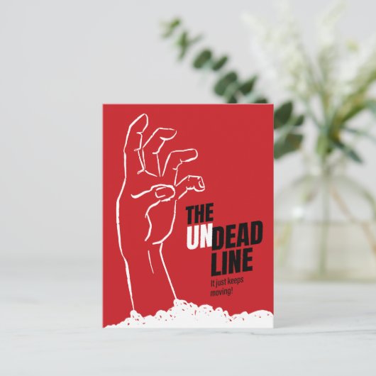 Undeadline -  poster voor horrorfilms briefkaart (Staand voorkant)