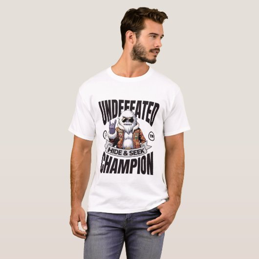 Undefeated hide and seek champion t-shirt (Voorkant volledig)