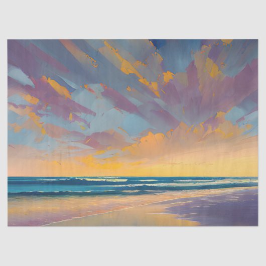 “Under a majestic sky”. Tissuepapier (Voorkant)