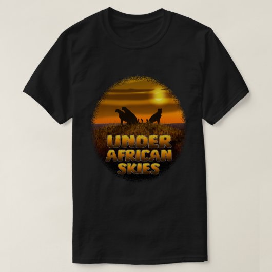 Under African Skies | Sunset Safari Cheetah T-shirt (Design voorkant)