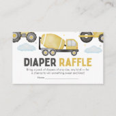 Under Construction Baby Shower Diaper Raffle Informatiekaartje (Voorkant)