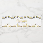 Under Construction Baby Shower Waterfles Etiket (Enkel label)