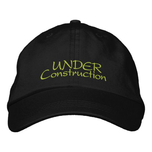 Under Construction Geborduurde Pet (Voorkant)