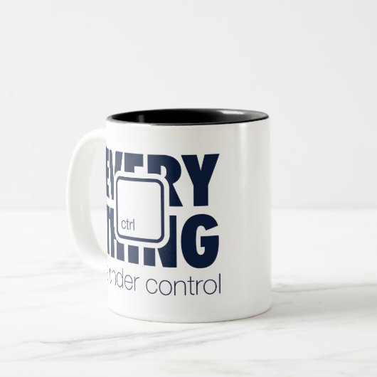 Under ctrl tweekleurige koffiemok (Voorkant links)