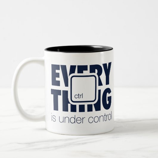 Under ctrl tweekleurige koffiemok (Links)