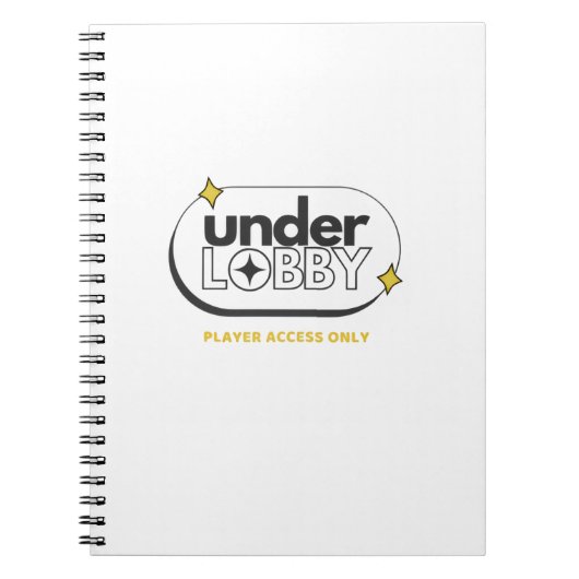 Under Lobby Spelerstoegang Design Notitieboek (Voorkant)