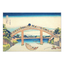 Under Men Bridge Hokusai Ukiyo-e Japanse kunst