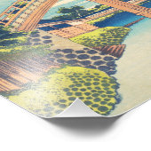 Under Men Bridge Hokusai Ukiyo-e Japanse kunst Foto Afdruk (Hoek)