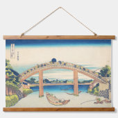 Under Men Bridge Hokusai Ukiyo-e Japanse kunst Hangend Wandkleed (Voorkant)