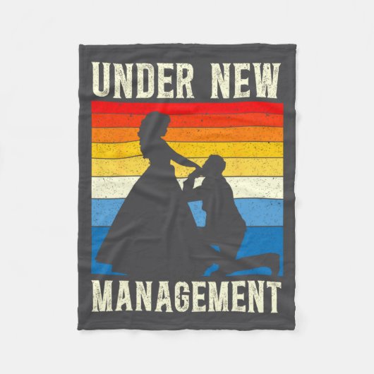 Under New Management Groom Wedding Bachelor Party  Fleece Deken (Voorkant)