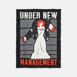 Under New Management Marriage Stag Party Bachelor  Fleece Deken