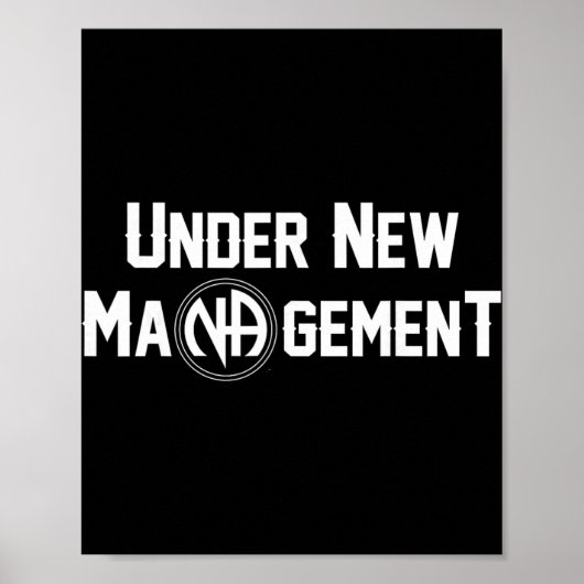Under New Management Narcotics Anonymous Design  Poster (Voorkant)