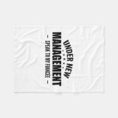 Under New Management Speak To My Fiancée - Future  Fleece Deken (Voorkant (Horizontaal))