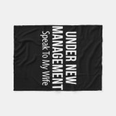 Under New Management - Speak To My Wife -  Fleece Deken (Voorkant (Horizontaal))