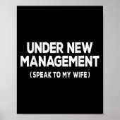 Under New Management Speak To My Wife Fun Newlywed Poster (Voorkant)