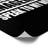 Under New Management Speak To My Wife New Husband  Poster (Hoek)