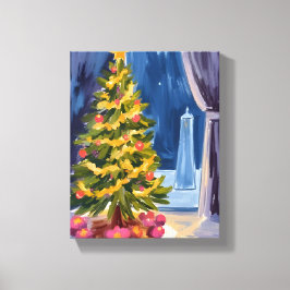 Under the Christmas Tree Canvas Afdruk