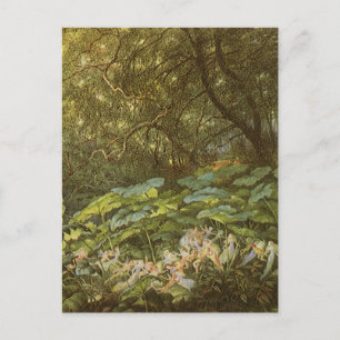 Under the Dock Leaves by Richard Doyle, Fairy Art Briefkaart