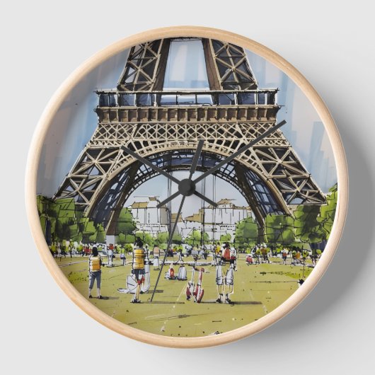 Under the Eiffel Tower – Hand-Drawn Sketch Art (Voorkant)