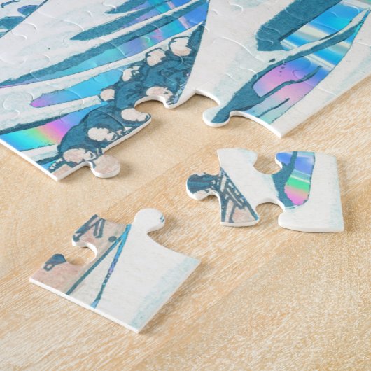 under the great iridescent wave of kanagawa legpuzzel (Zijkant)