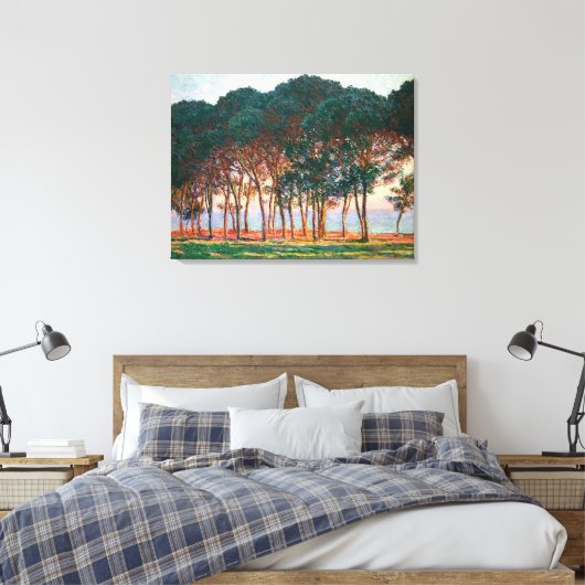 Under the Pine Trees, door Claude Monet Canvas Afdruk (Insitu (Slaapkamer))