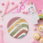 Under the Rainbow Boho Baby Shower Papieren Bordje (Feest)
