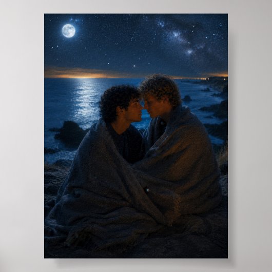 Under the Same Moon | Gay Art Project Poster (Voorkant)