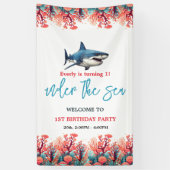 Under the Sea 1e Verjaardagsfeestje Spandoek (Verticaal)