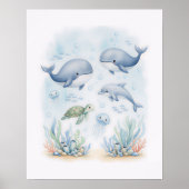 Under the Sea Adventure Kids Bathroom Wall Art Poster (Voorkant)