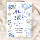 Under The Sea Ahoy It's A Boy Ocean Baby Shower  Kaart