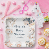 Under The Sea Animals Baby Shower Papieren Bordje (Feest)
