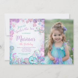 Under the Sea Animals Birthday Invitation Kaart