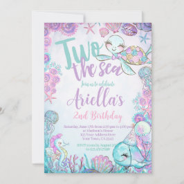 Under the Sea Animals Birthday Invitation Kaart