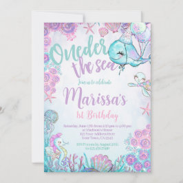 Under the Sea Animals Birthday Invitation Kaart