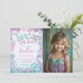 Under the Sea Animals Birthday Invitation Kaart (Staand voorkant)