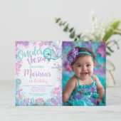 Under the Sea Animals Birthday Invitation Kaart (Staand voorkant)