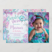 Under the Sea Animals Birthday Invitation Kaart (Voorkant / Achterkant)