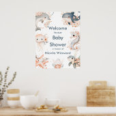 Under The Sea Animals Birthday Party Welcome Poster (Keuken)