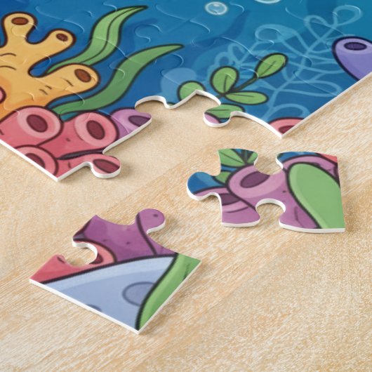 Under the Sea Animals Kids Puzzle | Dolphin Turtle Legpuzzel (Zijkant)