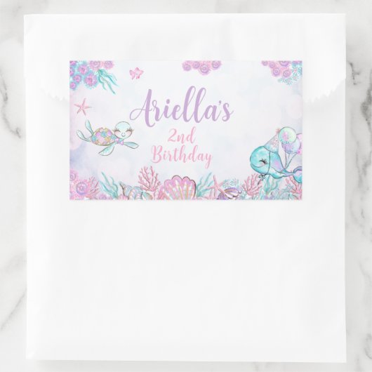 Under the Sea Animals Rectangular Label (Tas)