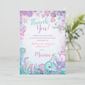 Under the Sea Animals Thank You Cards Kaart (Staand voorkant)