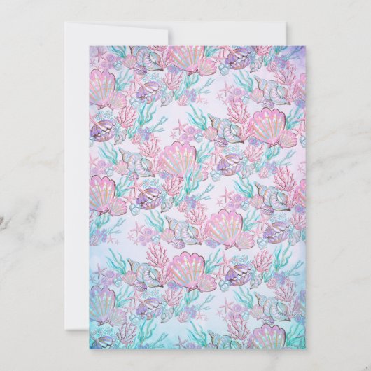 Under the Sea Animals Thank You Cards Kaart (Achterkant)